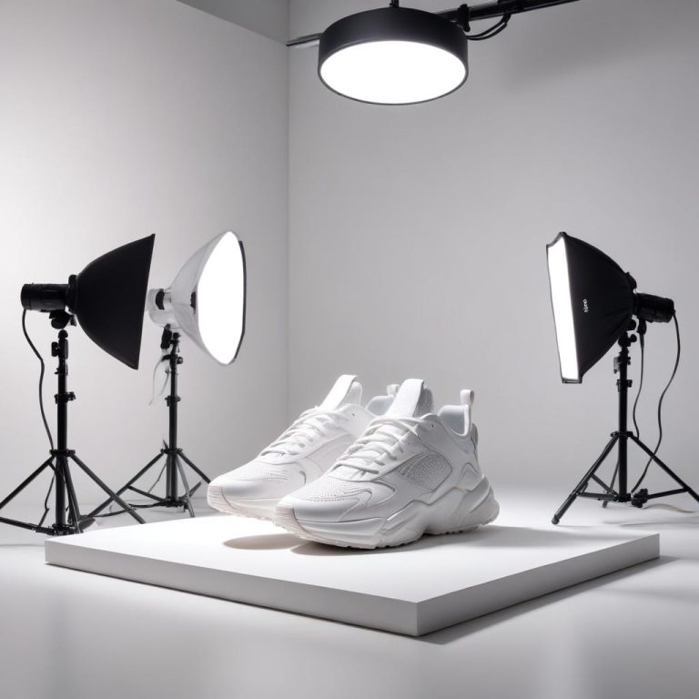 Recovering product details from harsh studio lighting for e-commerce listings.